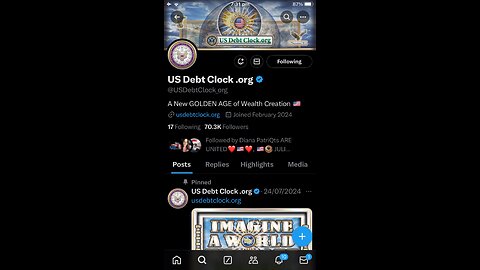 US Debt Clock on X 26/12/2024