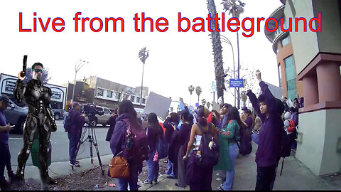 Van Nuys Los Angeles California demonstration against Trump‘s actions against immigrants.