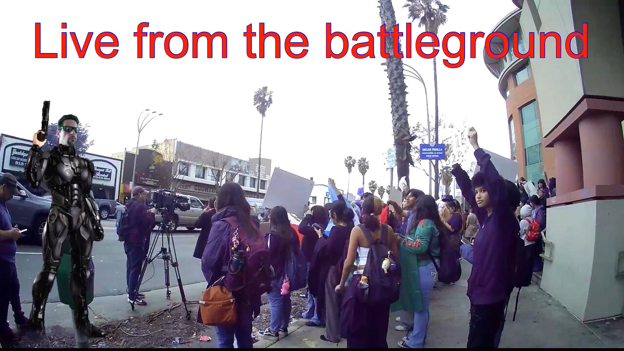 Van Nuys Los Angeles California demonstration against Trump‘s actions against immigrants.