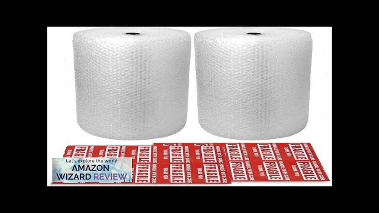 2-Pack Bubble Cushioning Nylon Wrap Rolls 3/16" x 12" x 72' ft Review