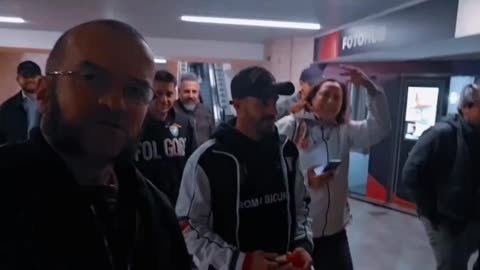 Italian patriots patrol Rome's train station and subway. Tourists, women, children,