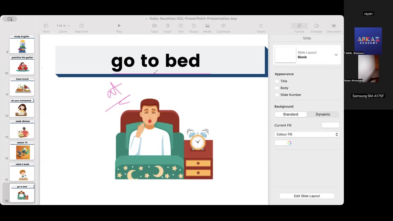 Daily routine Class (14)