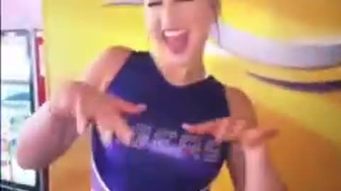 Olivia Dunne performs the Donald Trump dance with LSU teammate Kylie Coen