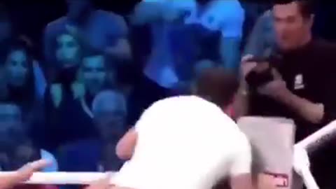 Disgusting Negro Sucker Punches Unsuspecting White Opponent in the Ring But Gets Some Payback