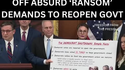 Mike Johnson Exposes How Dems Are Holding America Hostage with “Ransom” Demands to Reopen Government