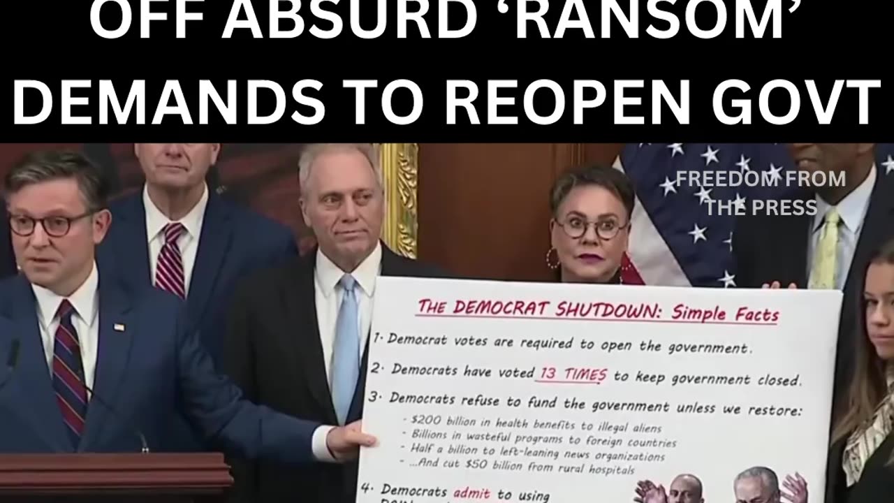 Mike Johnson Exposes How Dems Are Holding America Hostage with “Ransom” Demands to Reopen Government