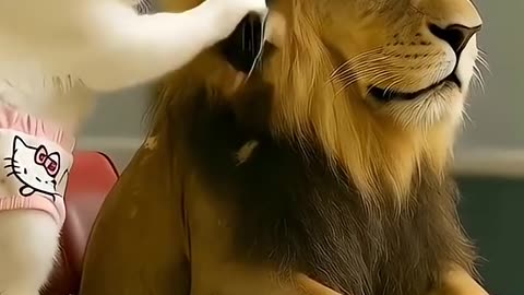 Lion Went to a Kitten Barber… BIG Mistake! 🐱✂️🦁 Funny AI Animation #ai猫