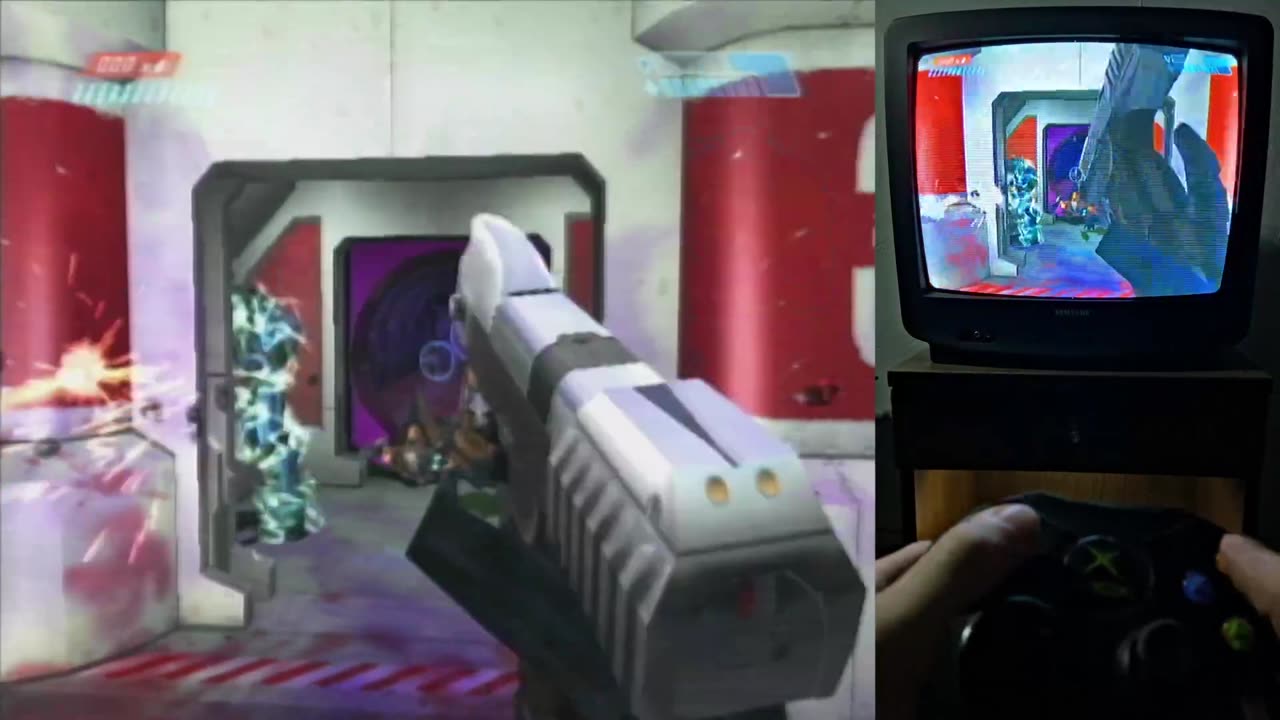 Halo 1 CE Original Xbox CRT TV Walkthrough Part 1 #halo