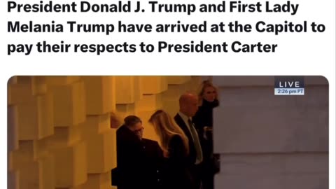 Trumps arrive for Carter's funeral