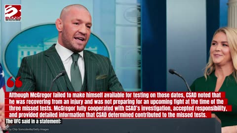 Conor McGregor has been banned from the UFC for 18 months