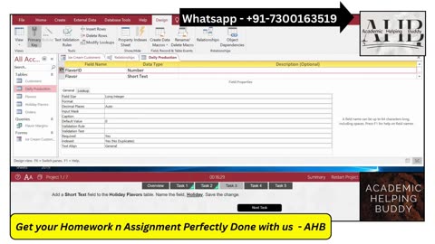 Access 2019 Practice Exam 1 Project 1 Tutorial - Ice Cream Flavour Database (GMetrix)