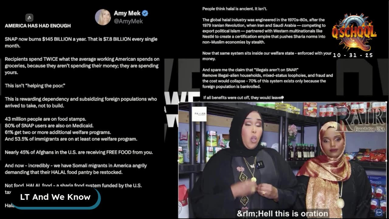 Muslim Brotherhood Infiltration/ QSCHQQL 10/31/25