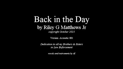 Back in the Day (acoustic 001)