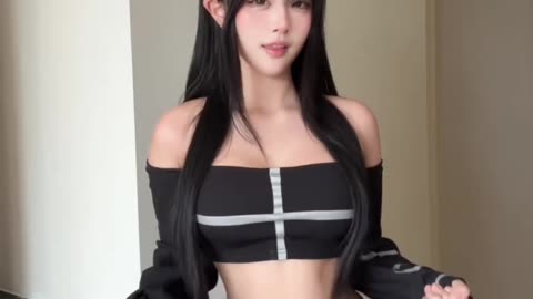 Adorable Glossy black Crop Top Lissome Compilation | Daily Beauty EP 719