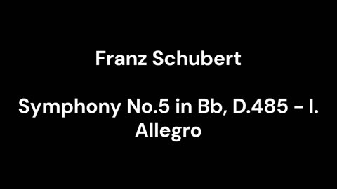 Symphony No.5 in Bb, D.485 - I. Allegro