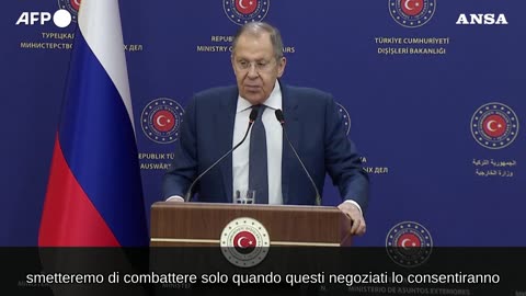 NOTIZIE DAL MONDO Lavrov:'Pace solo dopo negoziati che soddisfIno la Russia' i territori occupati dalla Russia in Ucraina non sono negoziabili nelle trattative di pace,la Russia li considera parte della Russia