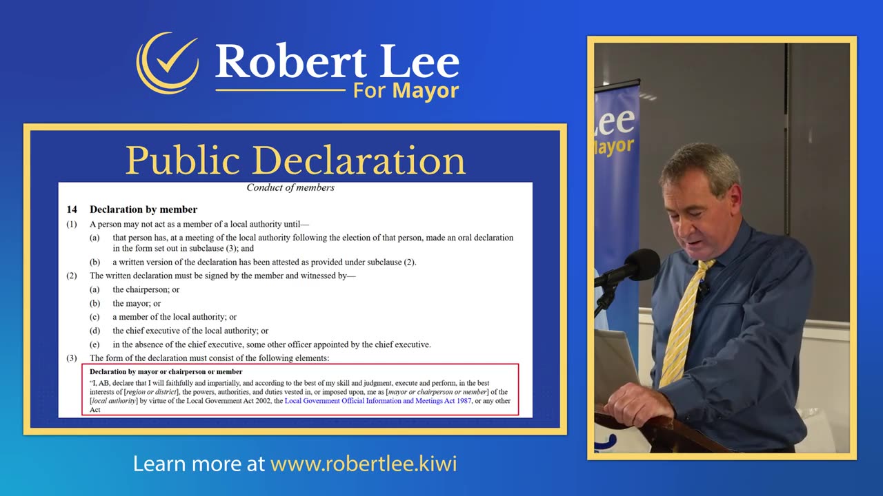 Robert Lee for Mayor 2025 - Campaign Launch - Public Declaration