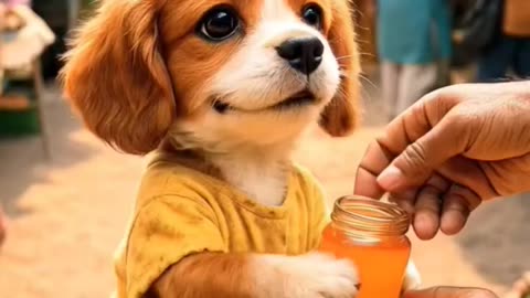 How puppy saves baby squirrel Emotional puppy Ai story
