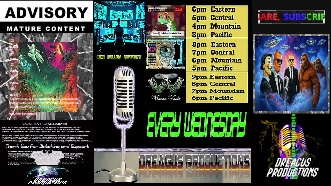 DREAGUS PRODUCTIONS WEDNESDAY SHOWS-8 OCT 25raw