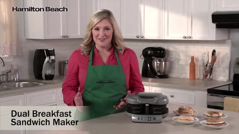 Make 2 Breakfast Sandwiches in 5 Minutes! 🍳 | Hamilton Beach Dual Breakfast Sandwich Maker Review
