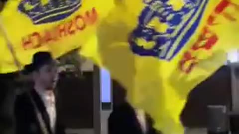 The flag that announces the extermination of the goyim (The Jewish Moshiach)