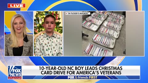 Boy’s Christmas card mission brings joy to veterans with no family