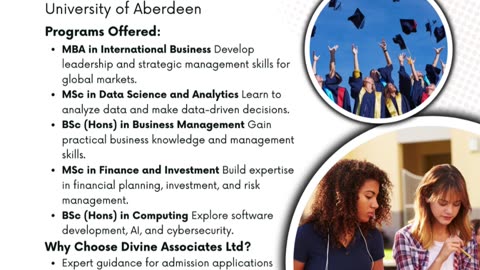 Excel Globally with the University of Aberdeen through Divine Associates Ltd