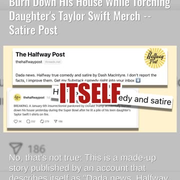 Fact Check: January 6 Defendant Did NOT Accidentally Burn Down House Torching Taylor Swift Merch