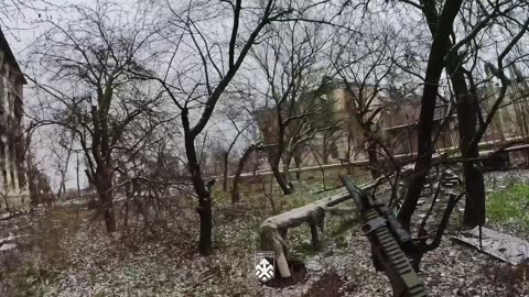 Ukrainian Reconnaissance Group Moving Through Kupyansk
