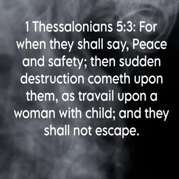 1 Thessalonians 5:3 #verse #versetoday #jesusislord #jesusisking #jesuslovesyou #jesussaves