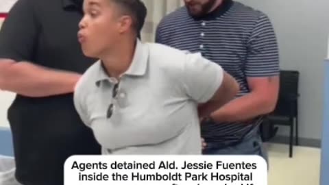 Fuentes again asks the agents if they have a warrant, and an agent gr...