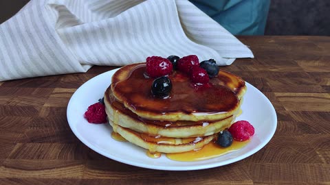 Fluffy Kefir Pancakes | Thick And Cloud-Like Breakfast | Pure Taste ASMR