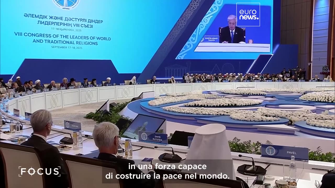 NOTIZIE DAL MONDO Astana in Kazakistan ha ospitato l'ottavo Congresso dei leader delle religioni mondiali e tradizionali svolto il 17-18 settembre 2025,si svolge ogni 3 anni da sempre ad Astana