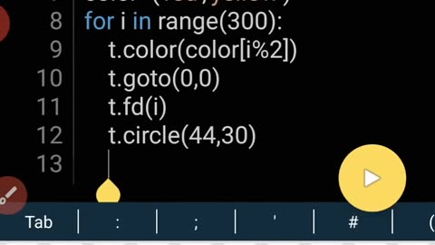 Python code | Beautiful design usind python | Pydroid 3 App