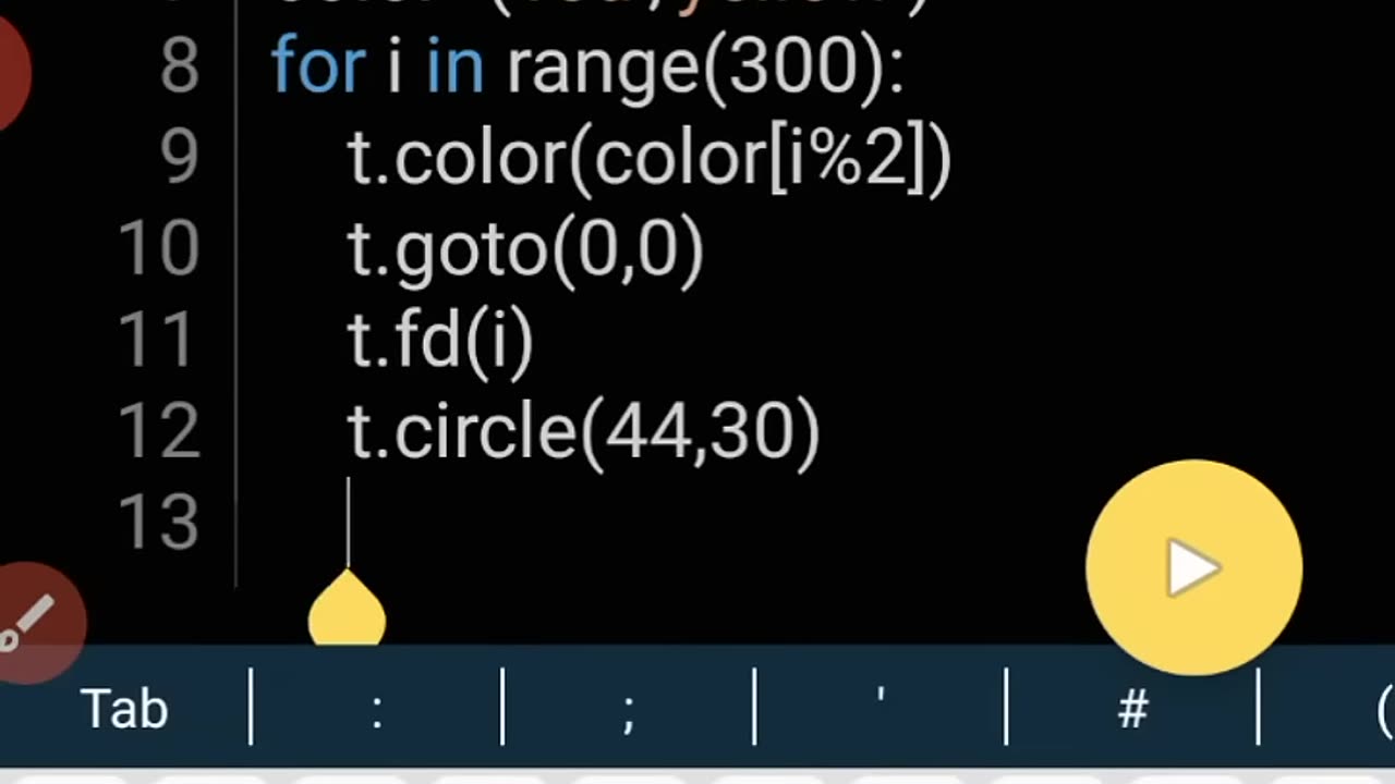 Python code | Beautiful design usind python | Pydroid 3 App