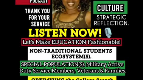 EPISODE 7 PART 2: CULTURE - STRATEGIC REFLECTION(S). LET'S MAKE EDUCATION FASHIONABLE - TOGETHER!