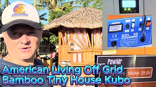 American Living in Bamboo Tiny Solar Kubo House! OFF GRID ISLAND FAMILY PHILIPPINES