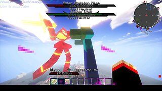 Minecraft mob battle solar skeleton titan vs zombie titan