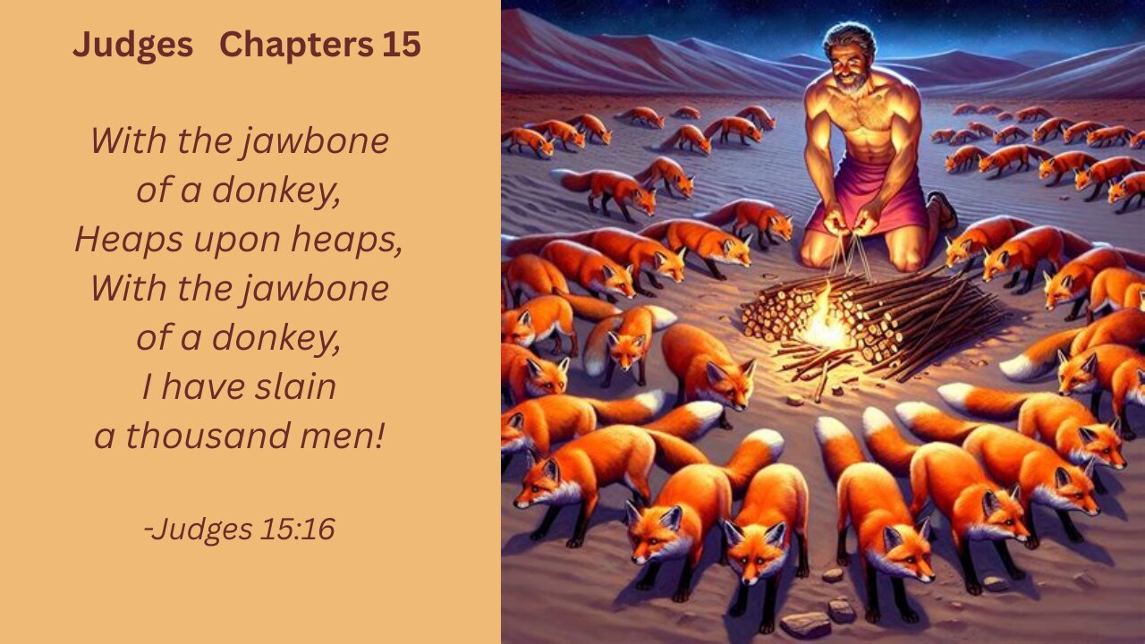 Judges 15 : Samson's Revenge : Fox Tails & Donkey Jaws