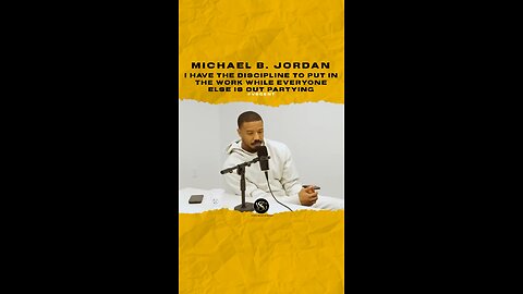 I have the discipline to put in the work while everyone else is out partying