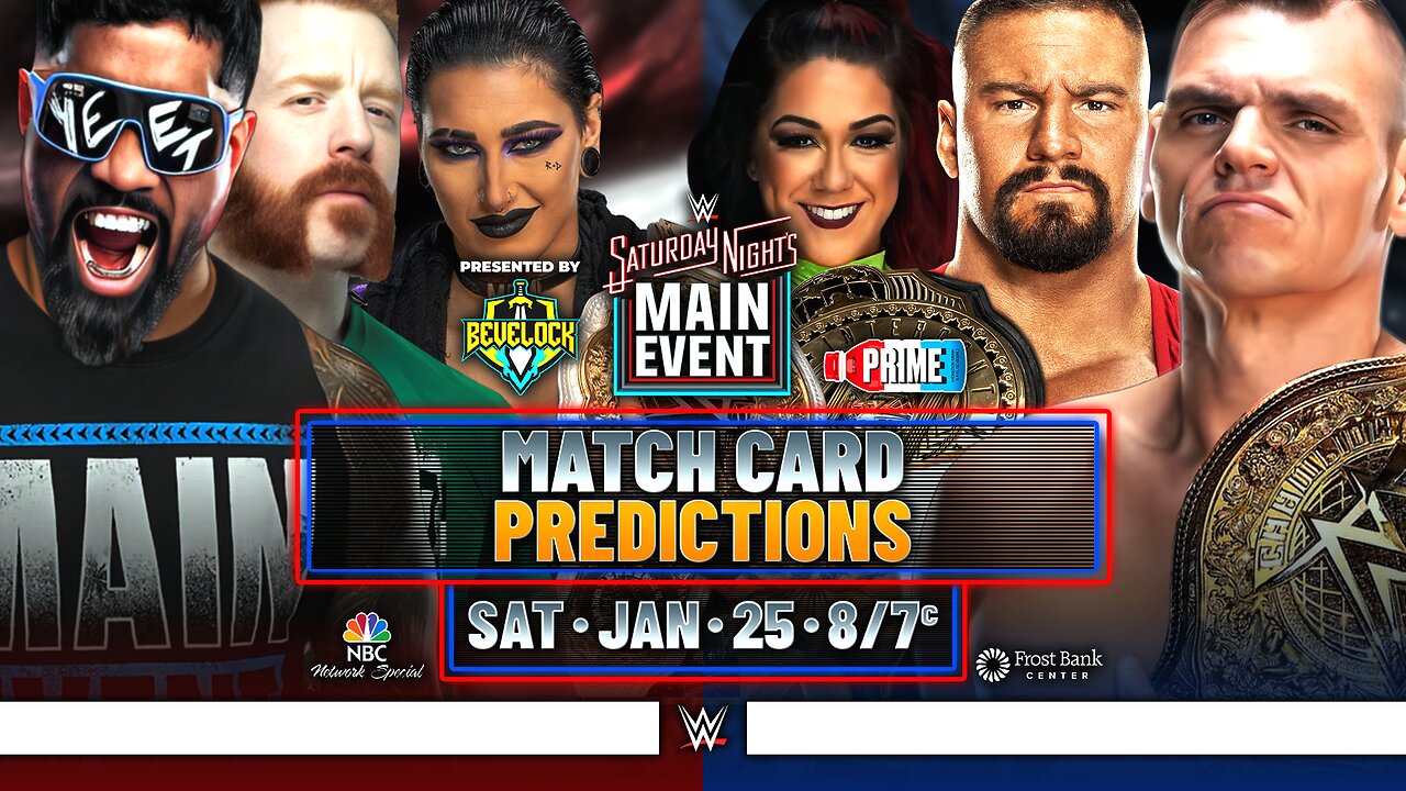 WWE Saturday Night's Main Event 2025 - Match Card Predictions [v3] | Bevelock