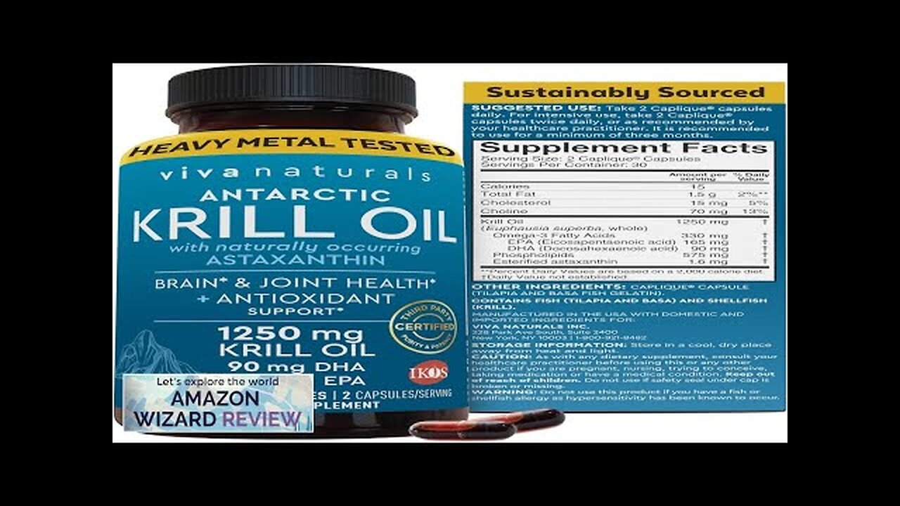 Viva Naturals Antarctic Krill Oil Omega 3 Fatty Acid Supplements 1250 mg Review