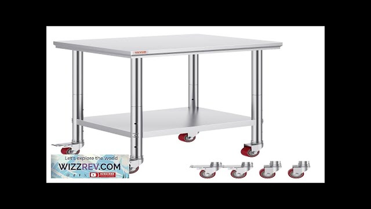 VEVOR Stainless Steel Work Table with Wheels 24 x 30 Prep Table Review