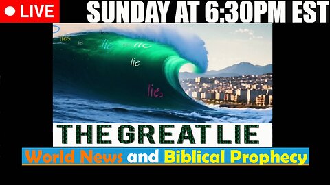 LIVE SUNDAY AT 6:30PM EST - Current News and Biblical Prophecy - Satan's destruction of the West