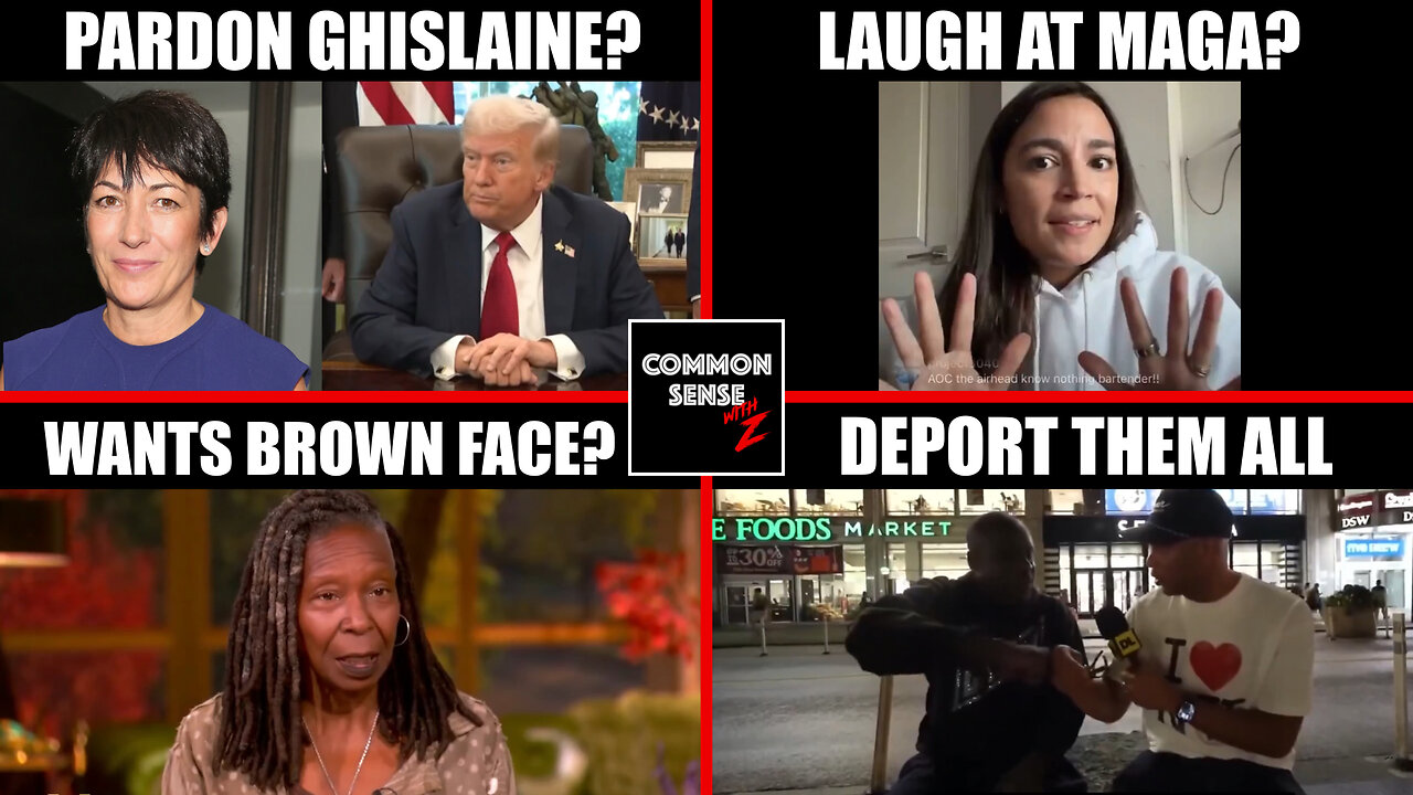 Trump Pardon for Maxwell? AOC Mocks MAGA, Whoopi Wants Brownface?, Don Lemon Shocked by Black Man