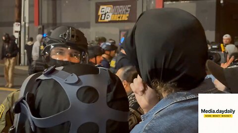 BREAKING 🚨 Antifa spits at a federal agent on the face and immediately regrets it. “They spit