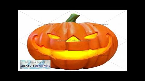 Halloween Pumpkin 2 with Light With Hat Cat Duck Owl Tarantula Fiberglass Review