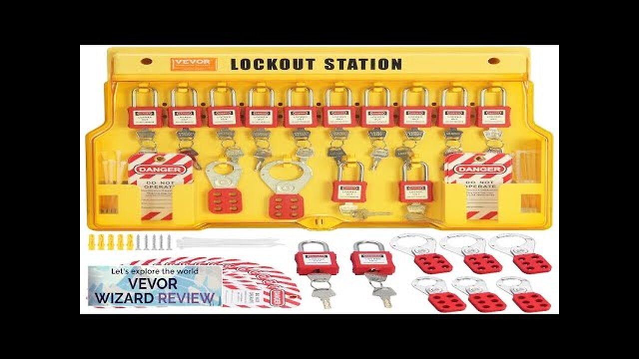 VEVOR Electrical Lockout Tagout Kit 60 PCS Safety Lockout Tagout ...