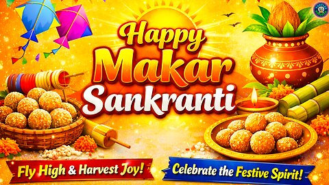 Happy Makar Sankranti 🌞🪁 | Sankranti Wishes & Greetings 2026 | Harvest Festival | Indian Festival