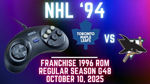 NHL '94 Franchise League (1996) - Maple Leafs (Kaze) at Sharks (Len) {Genesis} Game 48